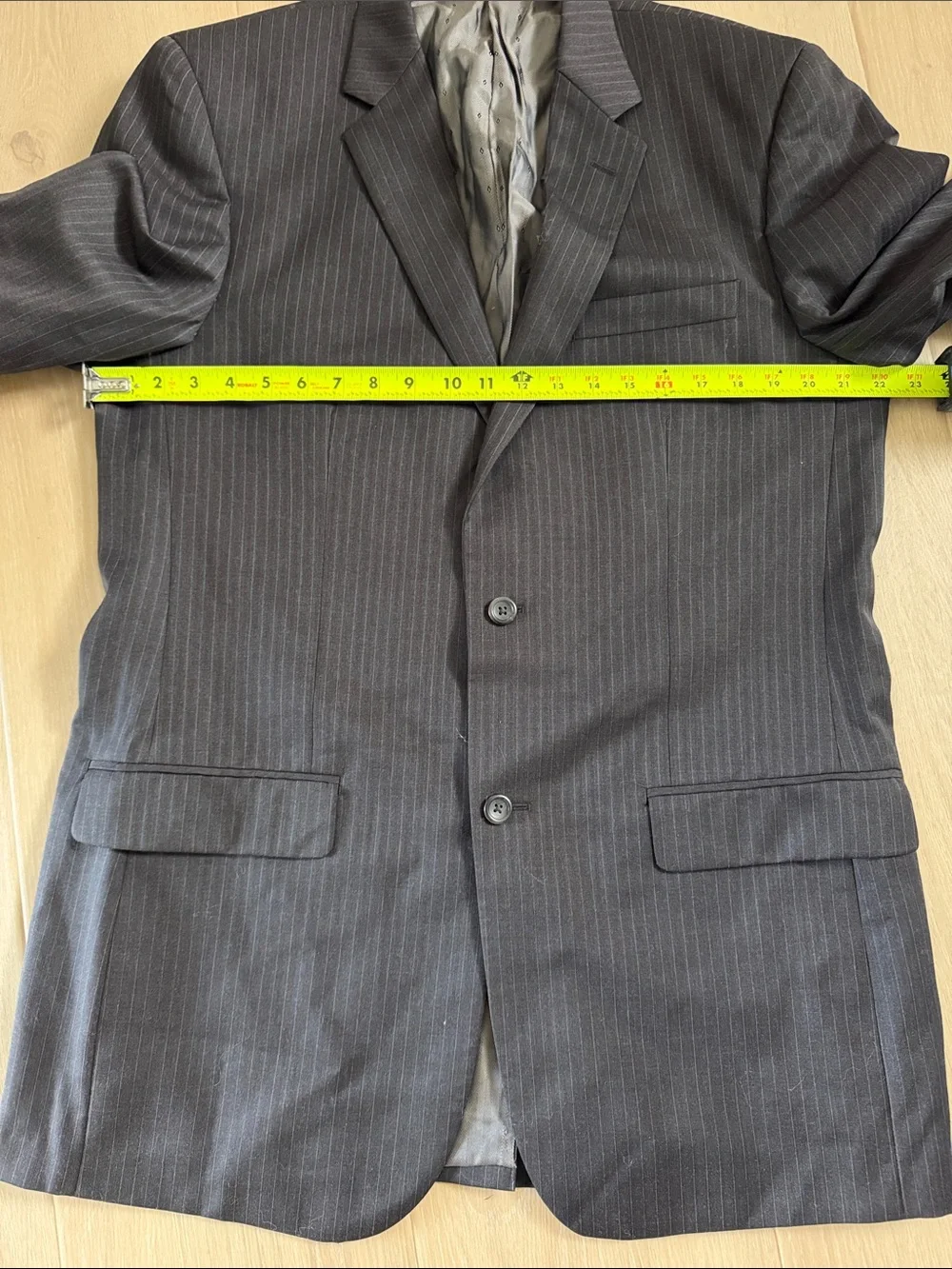 Joseph & Feiss 42X-L Dark Gray Pinstripe Blazer Tailored Suit Jacket Classic Men